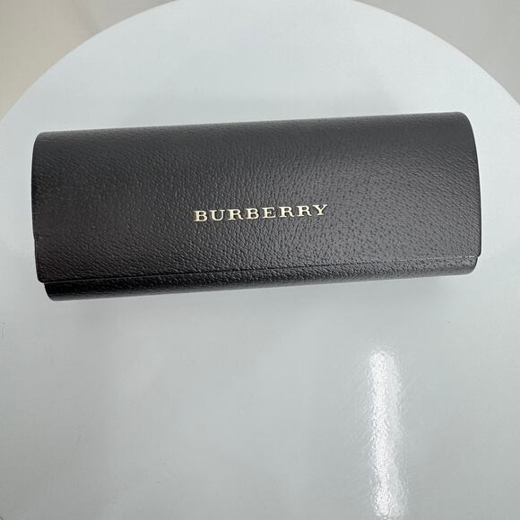 Burberry sunglasses eyeglasses hard shell case black leather main image 4